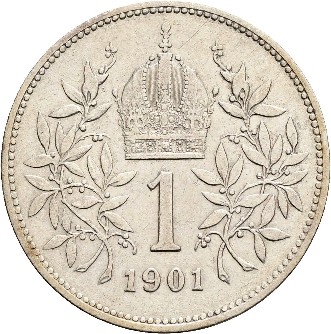 1 Krone Franz Joseph I. 1848-1916 1901 – Rückseite