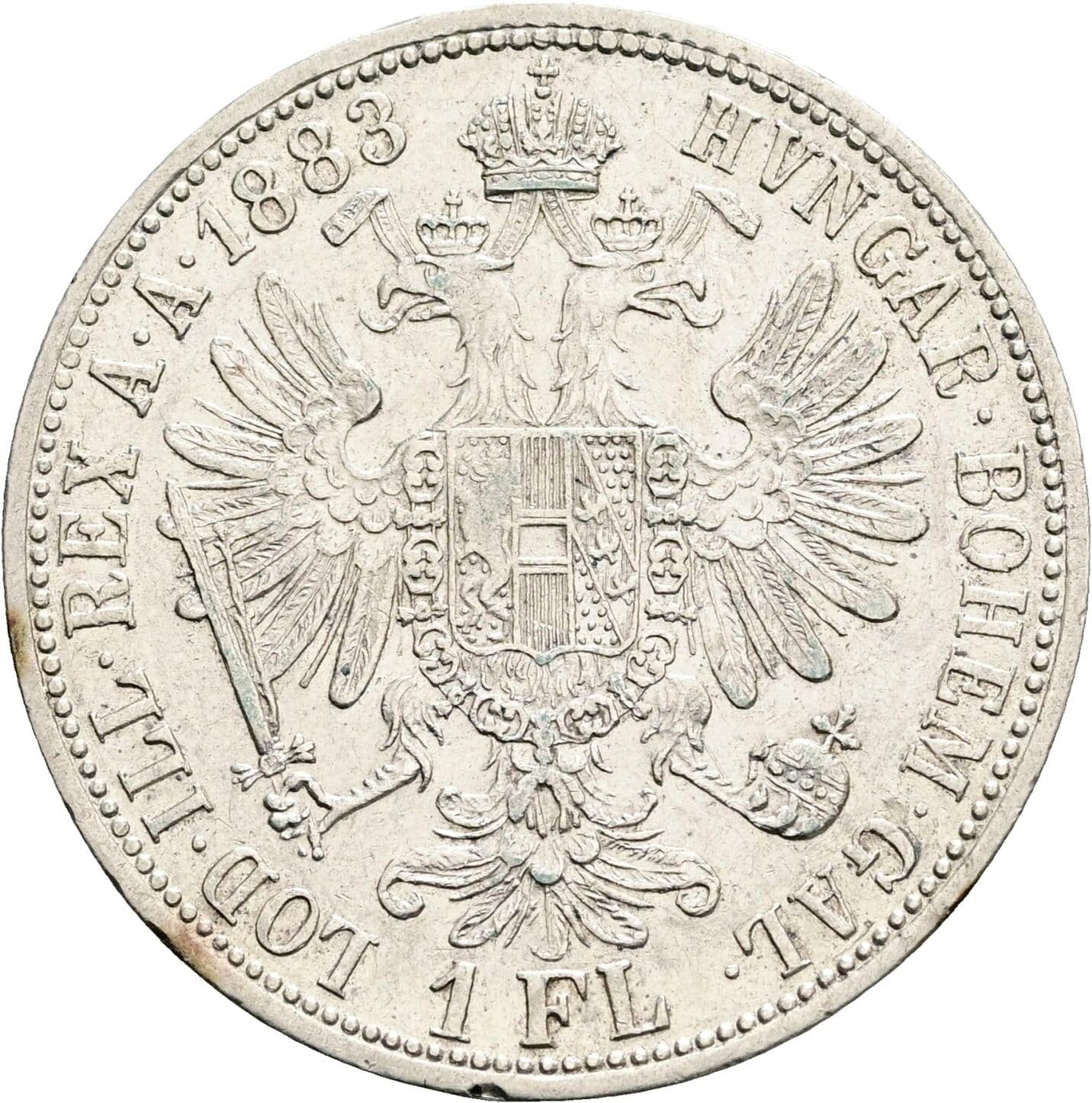 1 Gulden Franz Joseph I. 1848-1916 1883 – Rückseite