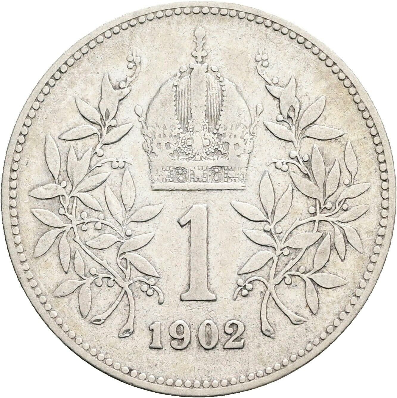 1 Krone Franz Joseph I. 1848-1916 1902 – Rückseite