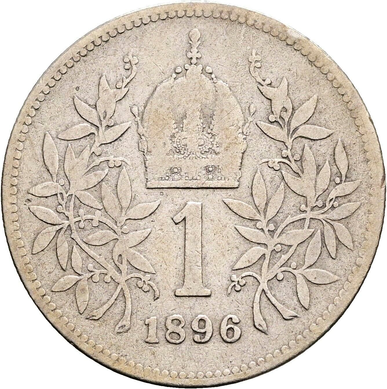 1 Krone Franz Joseph I. 1848-1916 1896 – Rückseite