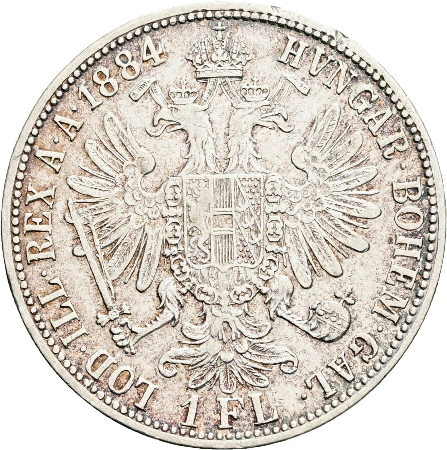 1 Gulden Franz Joseph I. 1848-1916 1884 – Rückseite