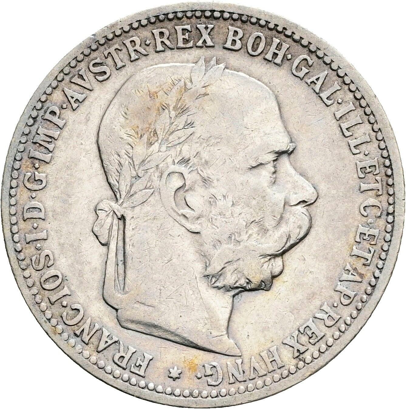 1 Krone Franz Joseph I. 1848-1916 1893 – Vorderseite