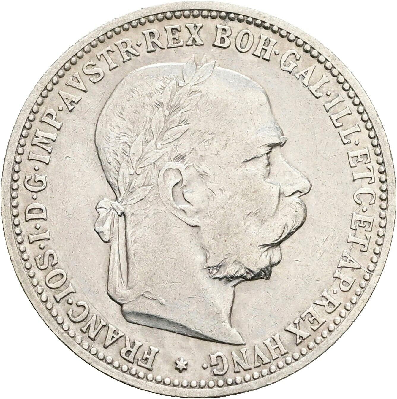 1 Krone Franz Joseph I. 1848-1916 1893 – Vorderseite