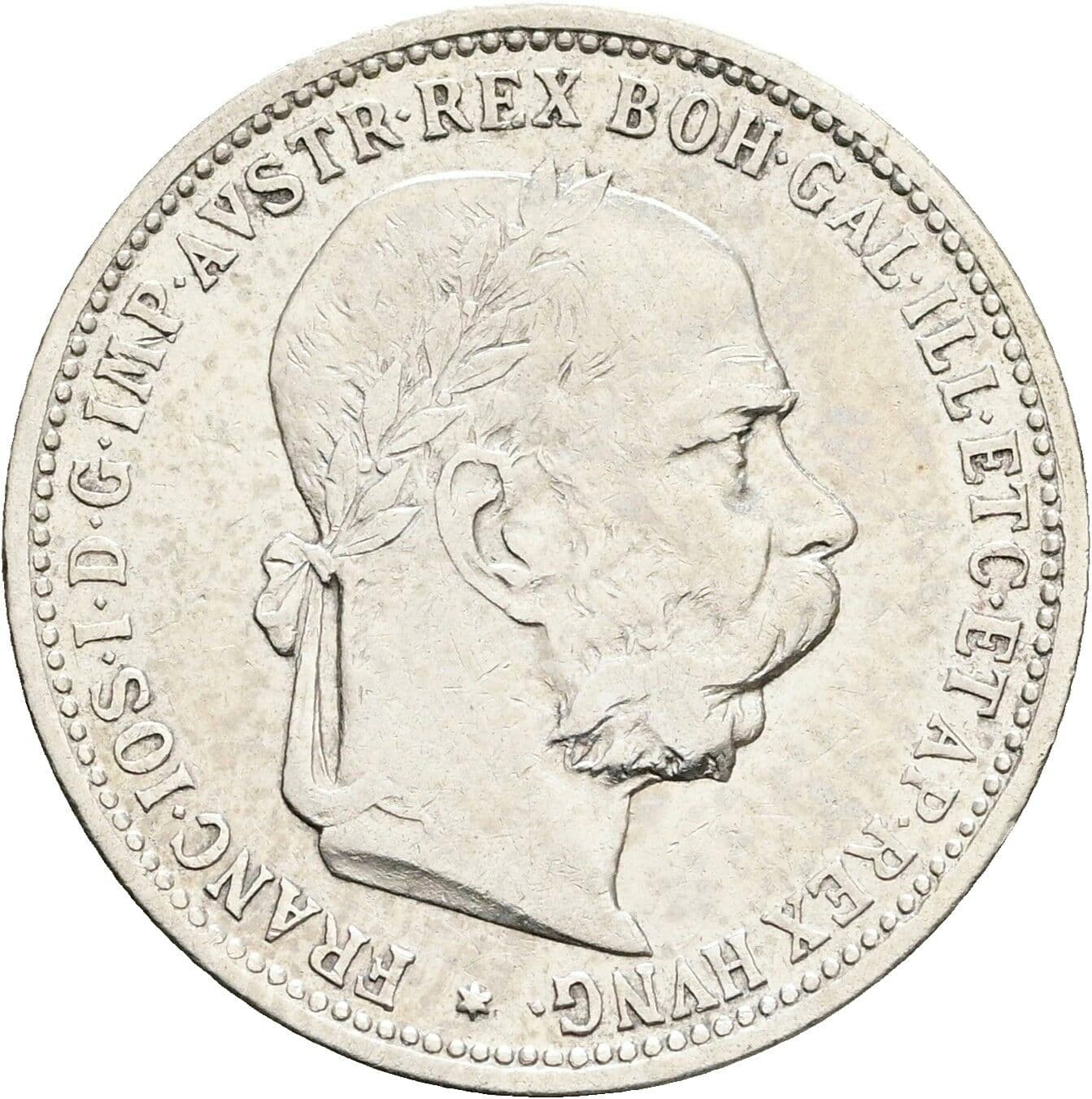 1 Krone Franz Joseph I. 1848-1916 1893 – Vorderseite