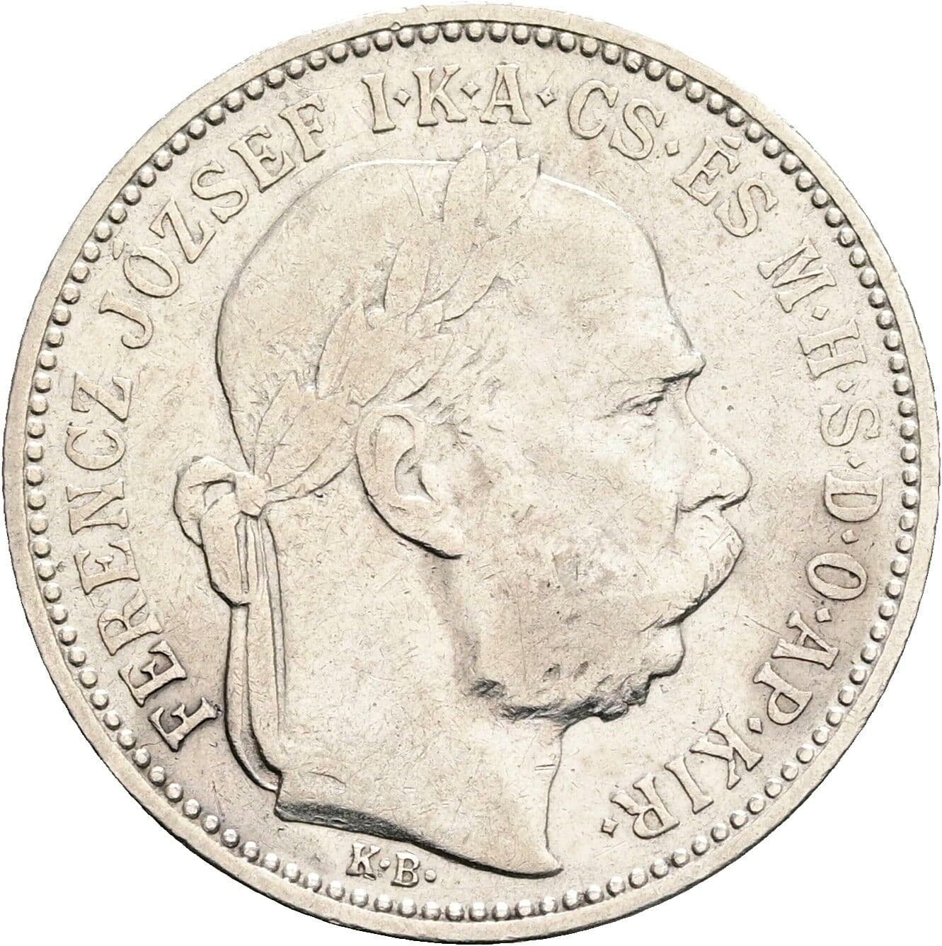 1 Korona Franz Joseph I. 1848-1916 1895 KB, Kremnitz – Vorderseite