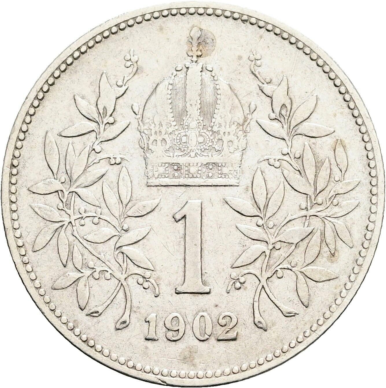 1 Krone Franz Joseph I. 1848-1916 1902 – Rückseite
