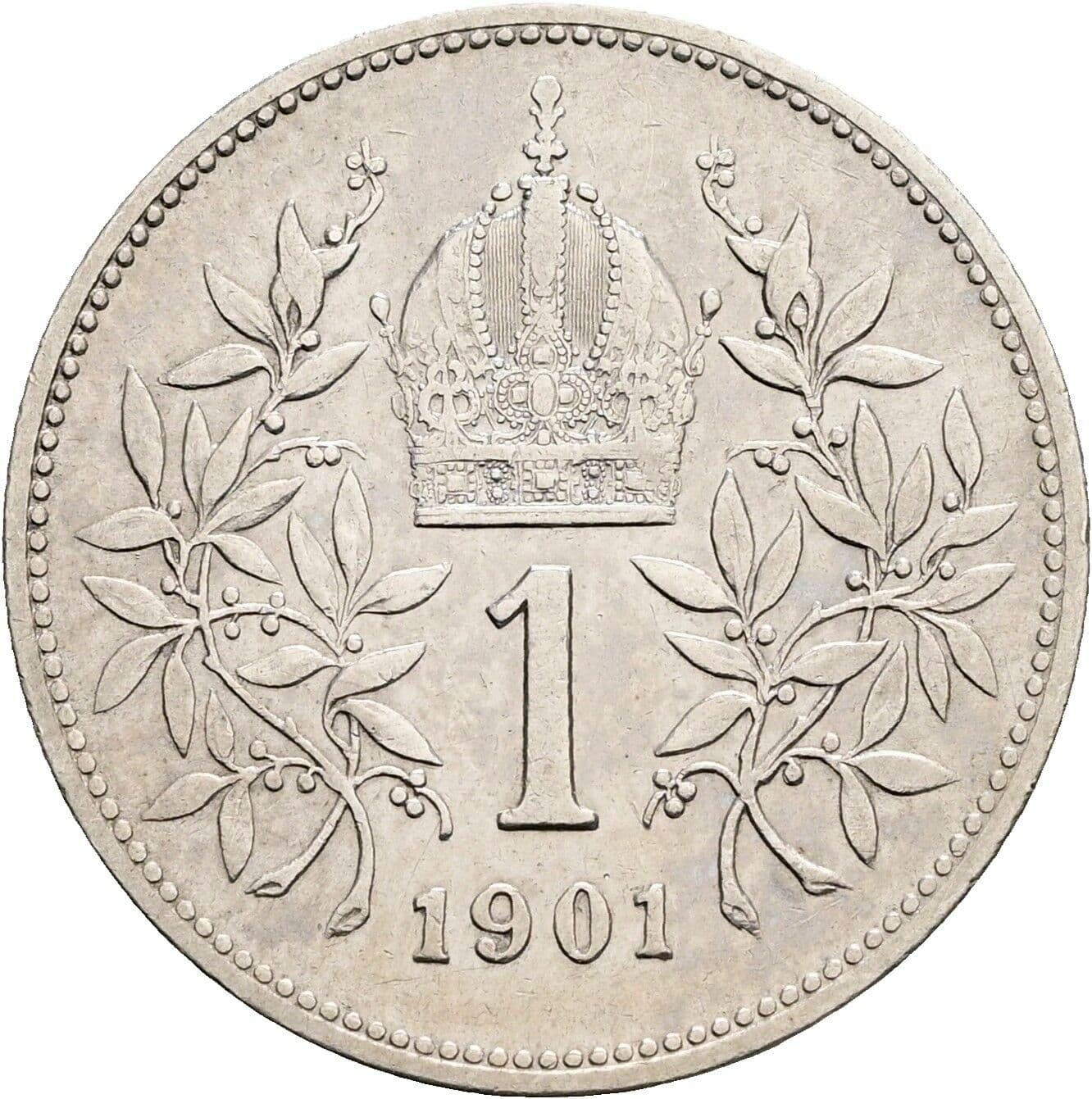 1 Krone Franz Joseph I. 1848-1916 1901 – Rückseite