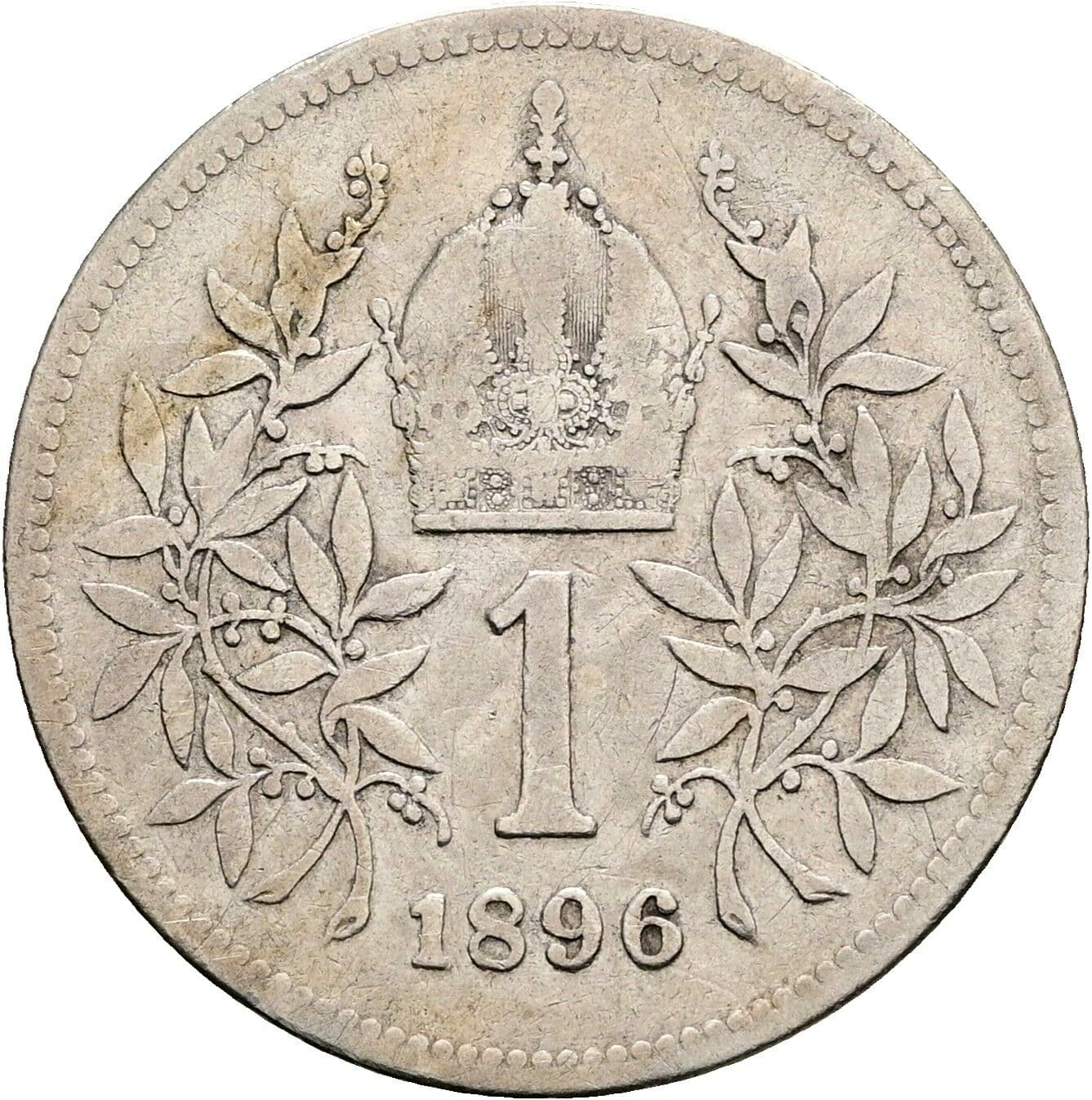 1 Krone Franz Joseph I. 1848-1916 1896 – Rückseite