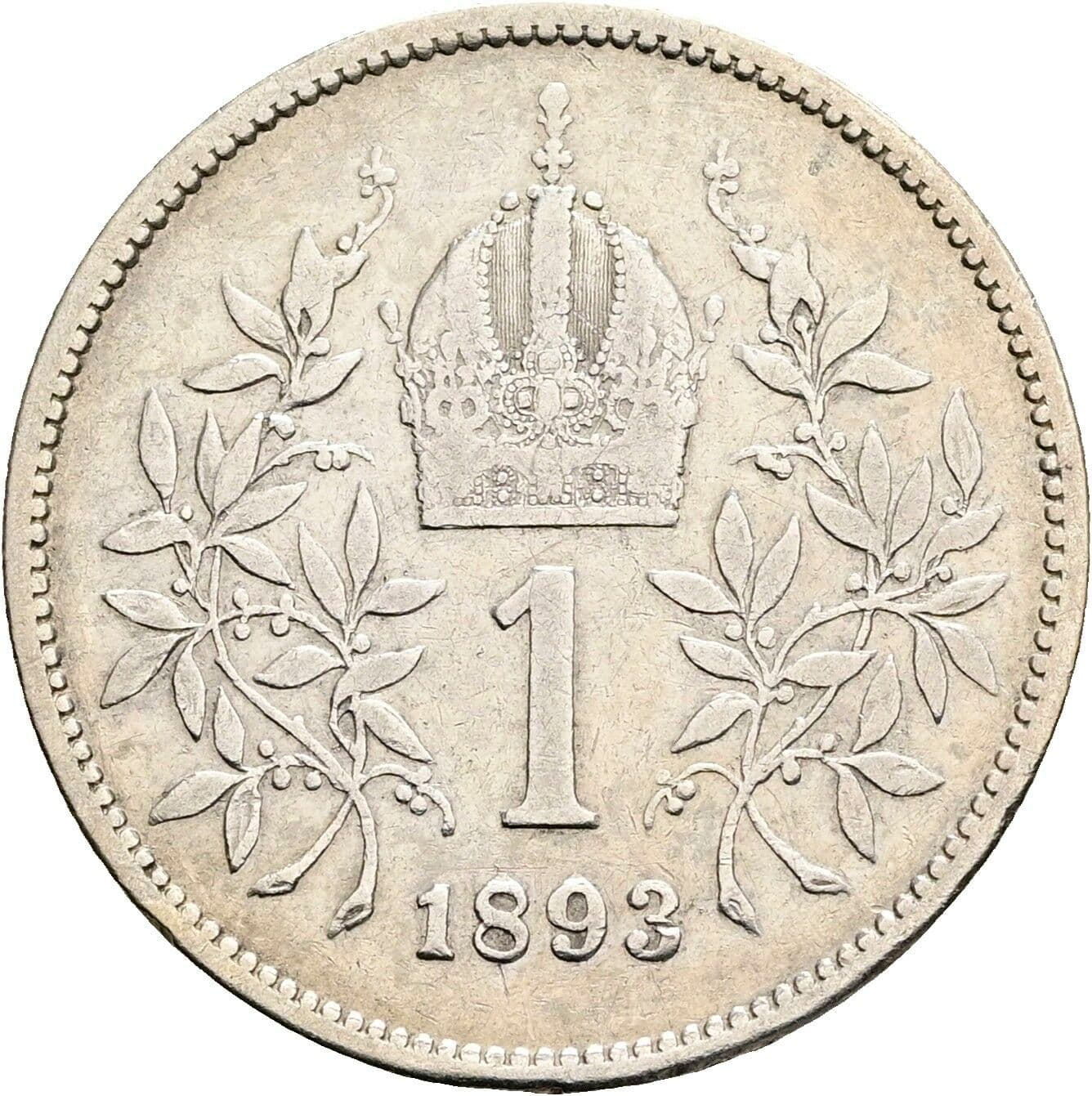 1 Krone Franz Joseph I. 1848-1916 1893 – Rückseite