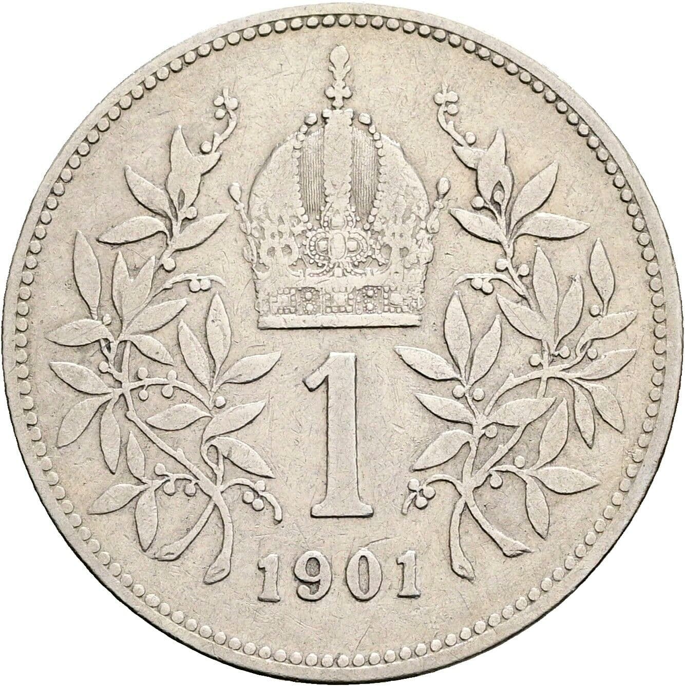 1 Krone Franz Joseph I. 1848-1916 1901 – Rückseite