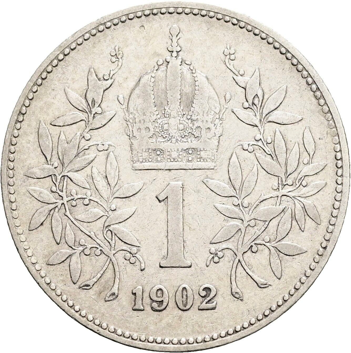 1 Krone Franz Joseph I. 1848-1916 1902 – Rückseite
