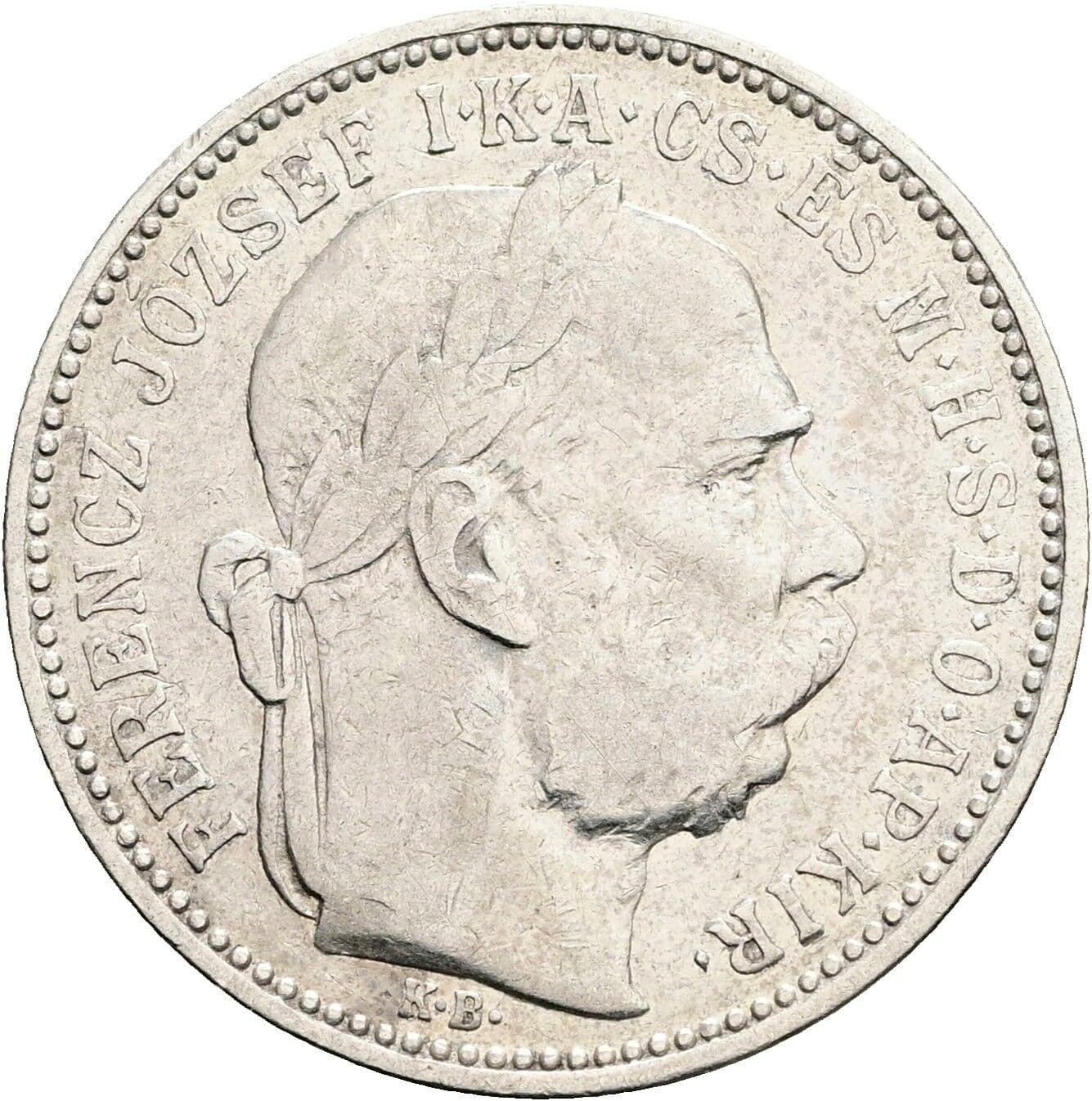 1 Korona Franz Joseph I. 1848-1916 1895 KB, Kremnitz – Vorderseite