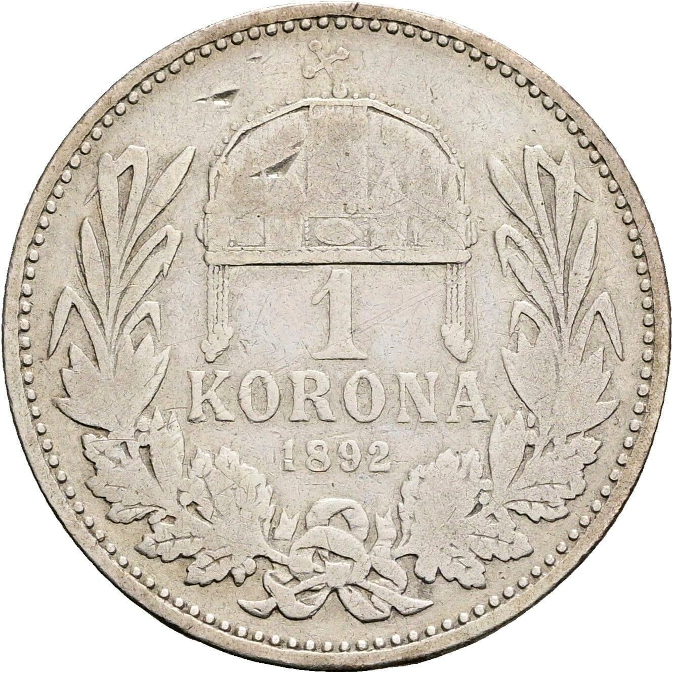 1 Korona Franz Joseph I. 1848-1916 1892 KB – Rückseite