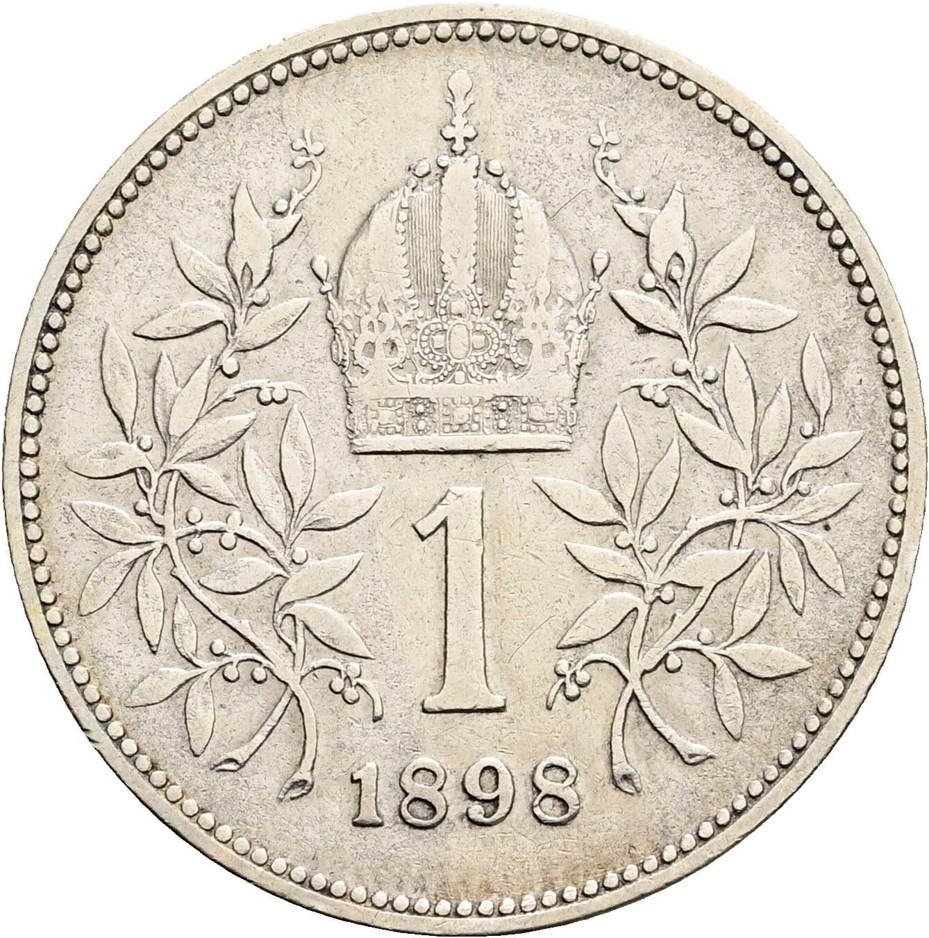 1 Krone Franz Joseph I. 1848-1916 1898 – Rückseite
