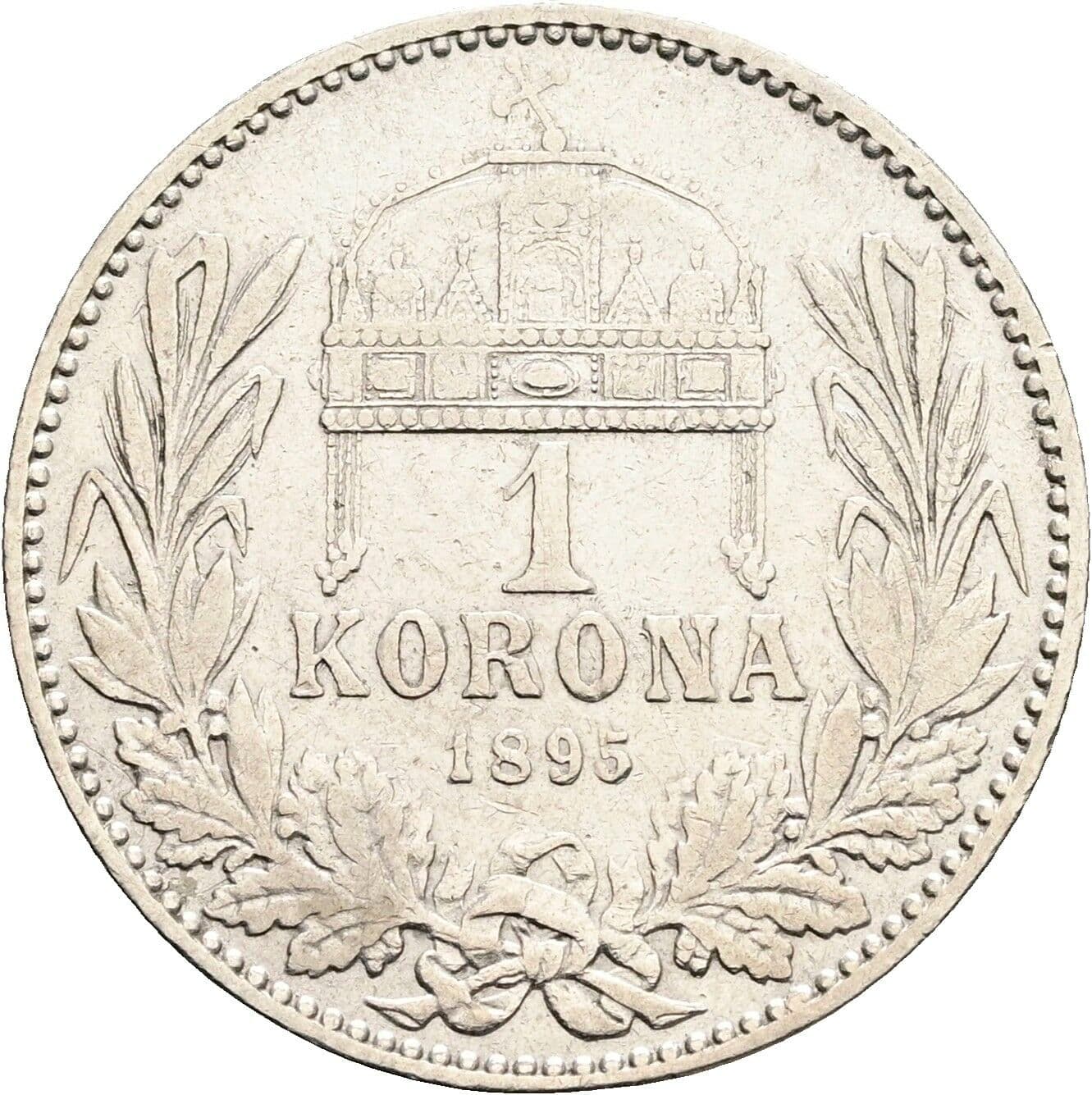 1 Korona Franz Joseph I. 1848-1916 1895 KB, Kremnitz – Rückseite