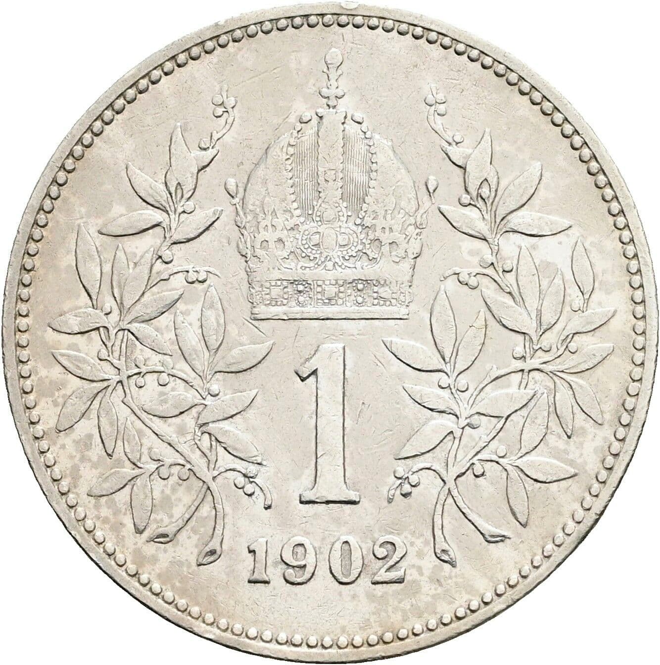 1 Krone Franz Joseph I. 1848-1916 1902 – Rückseite