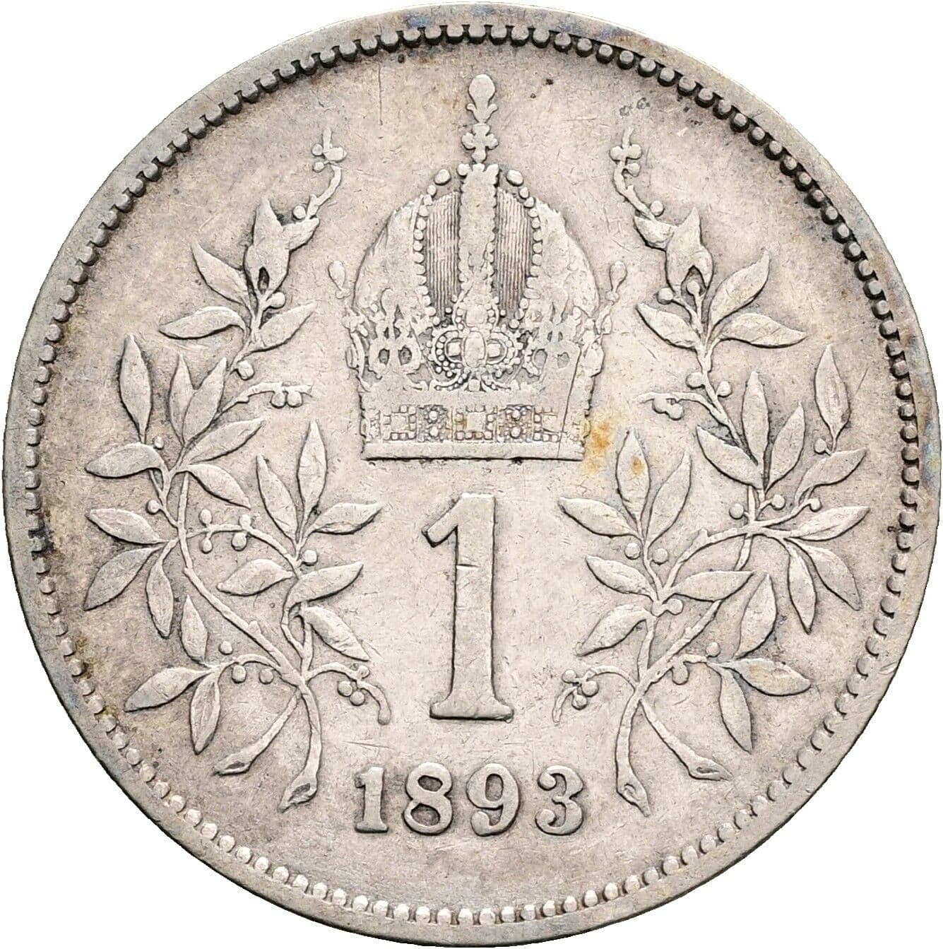 1 Krone Franz Joseph I. 1848-1916 1893 – Rückseite