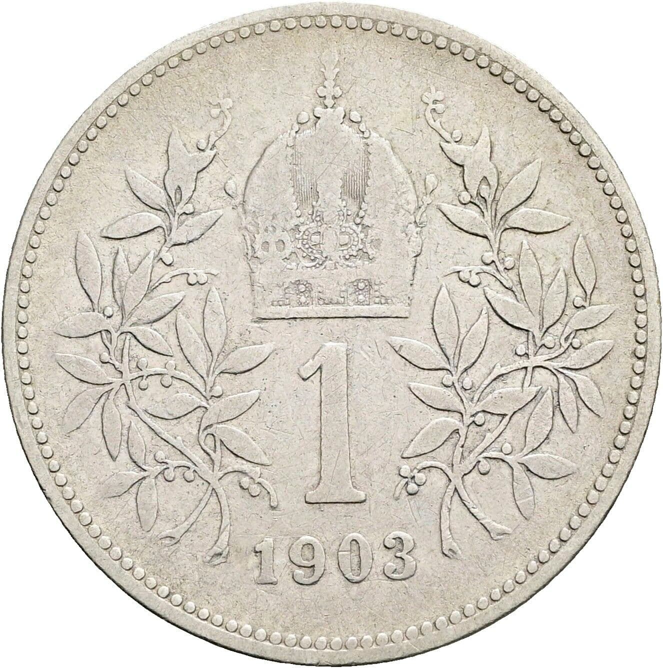 1 Krone Franz Joseph I. 1848-1916 1903 – Rückseite