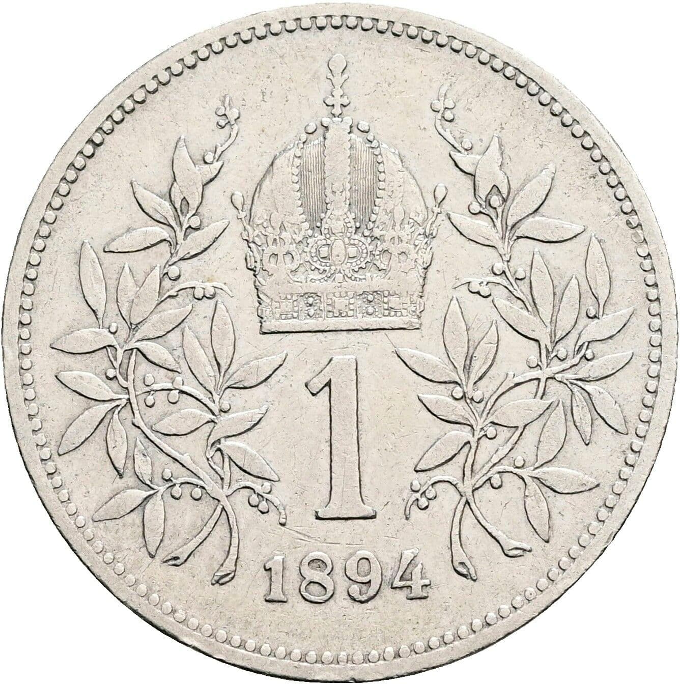 1 Krone Franz Joseph I. 1848-1916 1894 – Rückseite