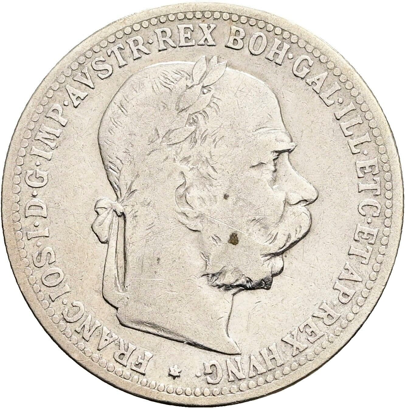 1 Krone Franz Joseph I. 1848-1916 1897 – Vorderseite