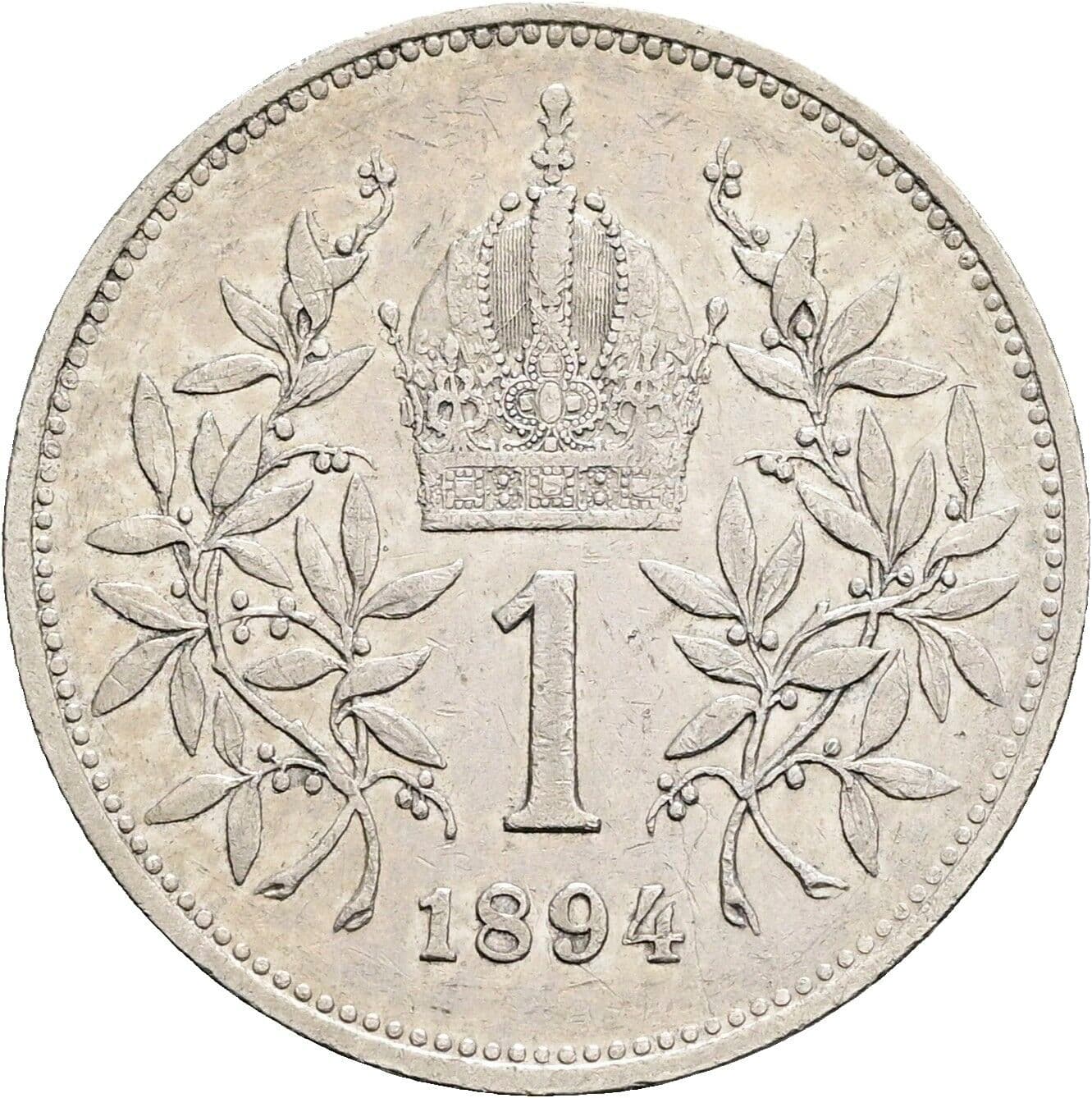 1 Krone Franz Joseph I. 1848-1916 1894 – Rückseite