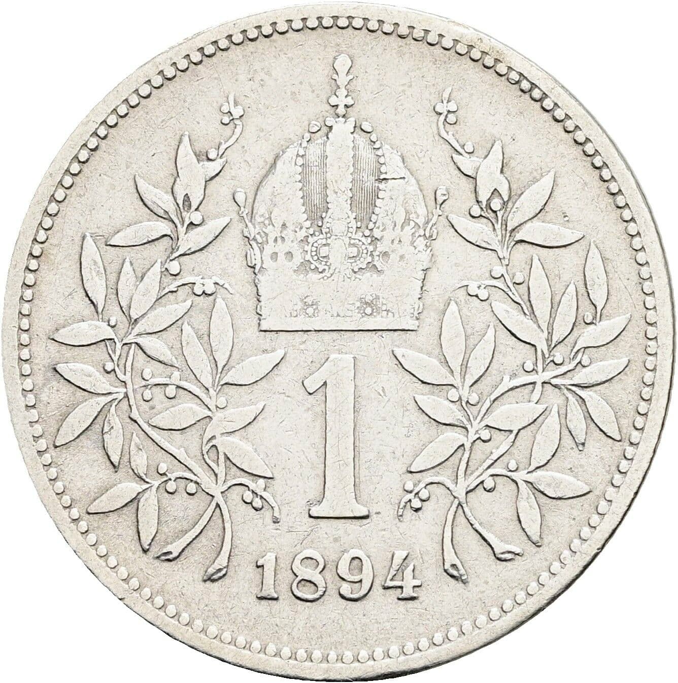 1 Krone Franz Joseph I. 1848-1916 1894 – Rückseite