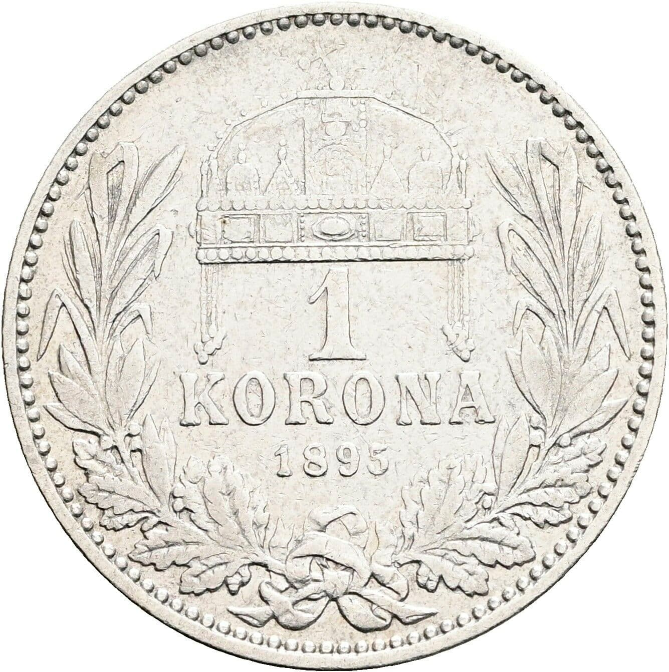 1 Korona Franz Joseph I. 1848-1916 1895 KB, Kremnitz – Rückseite