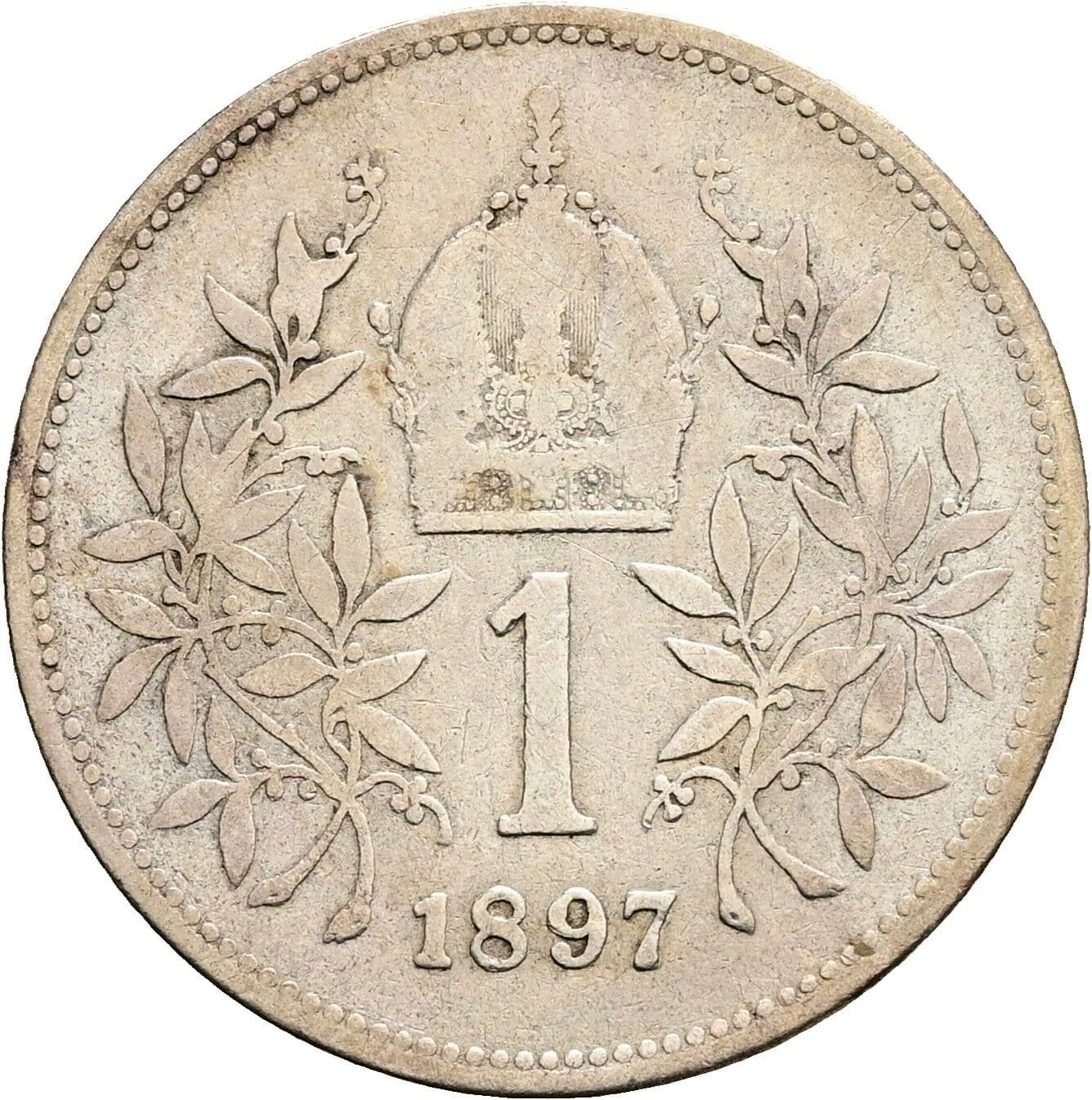1 Krone Franz Joseph I. 1848-1916 1897 – Rückseite