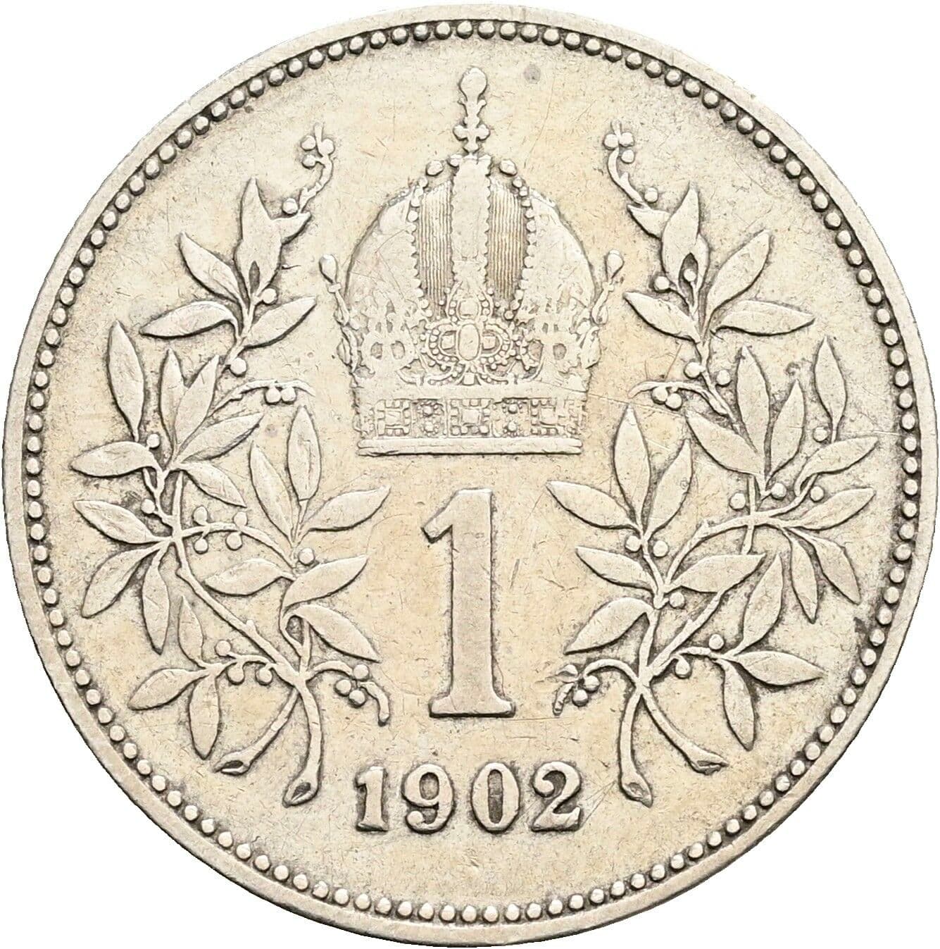 1 Krone Franz Joseph I. 1848-1916 1902 – Rückseite