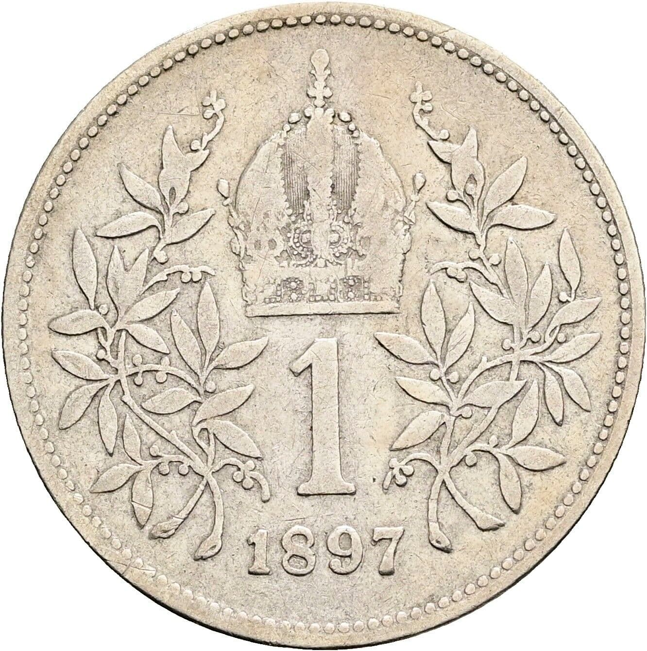 1 Krone Franz Joseph I. 1848-1916 1897 – Rückseite