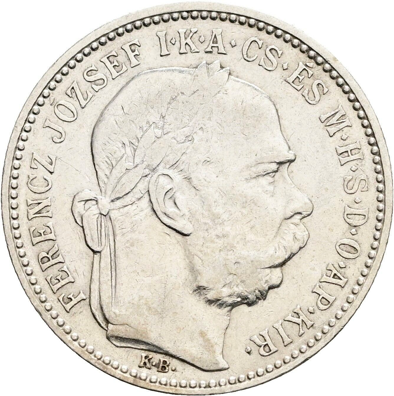 1 Korona Franz Joseph I. 1848-1916 1896 KB, Kremnitz – Vorderseite