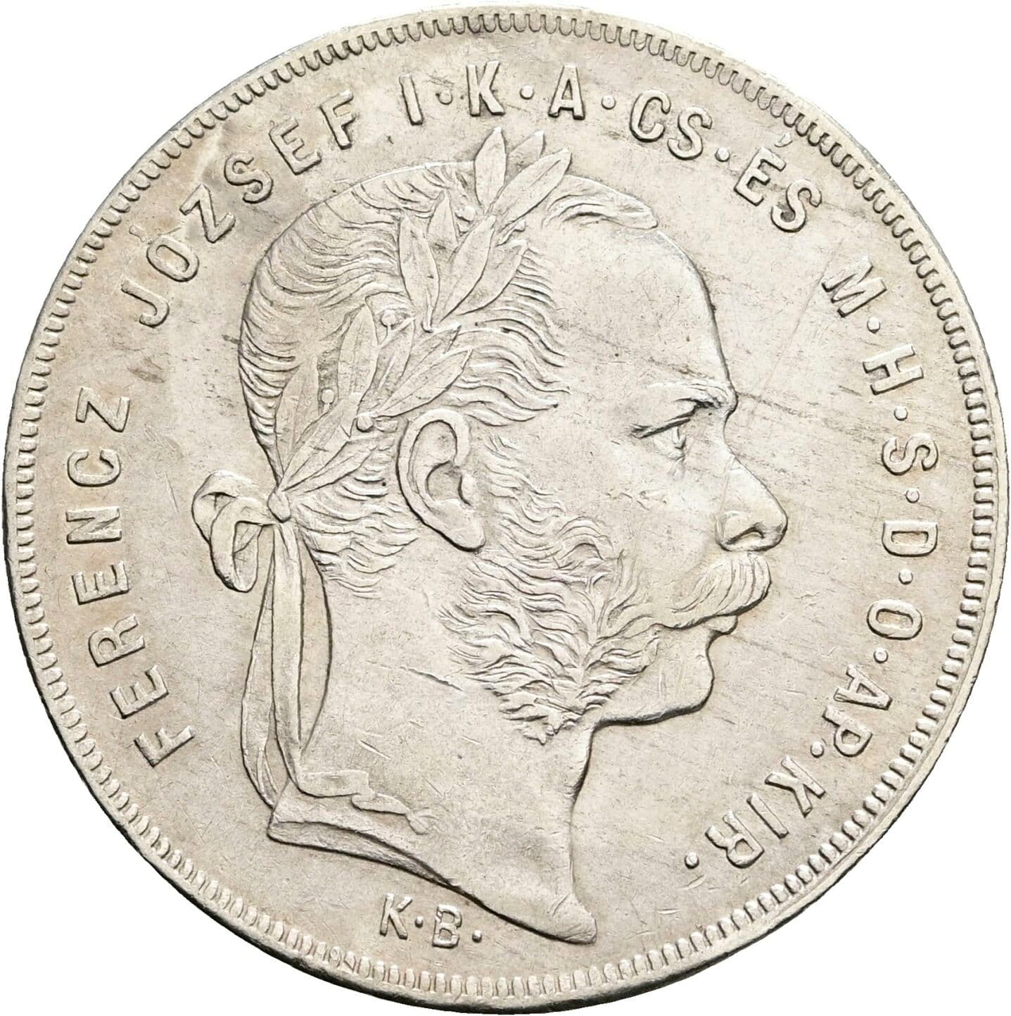 1 Forint Franz Joseph I. 1848-1916 1879 KB, Kremnitz – Vorderseite