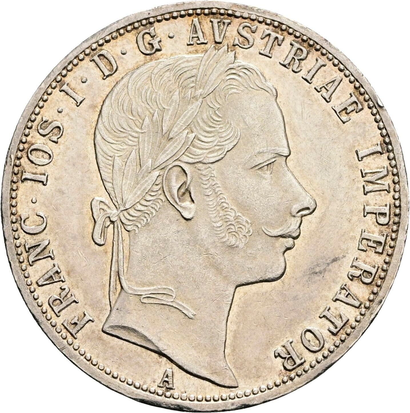 1 Gulden Franz Joseph I. 1848-1916 1860 A, Wien – Vorderseite