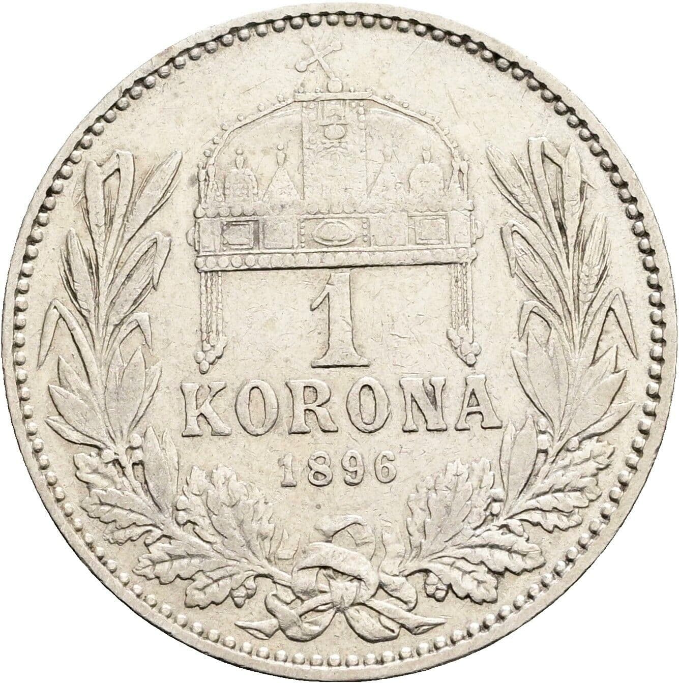 1 Korona Franz Joseph I. 1848-1916 1896 KB, Kremnitz – Rückseite