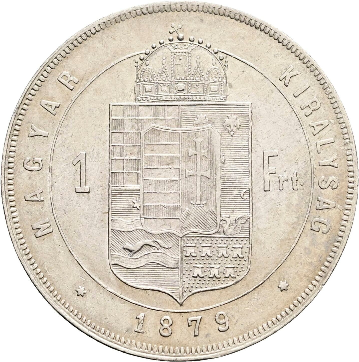 1 Forint Franz Joseph I. 1848-1916 1879 KB, Kremnitz – Rückseite