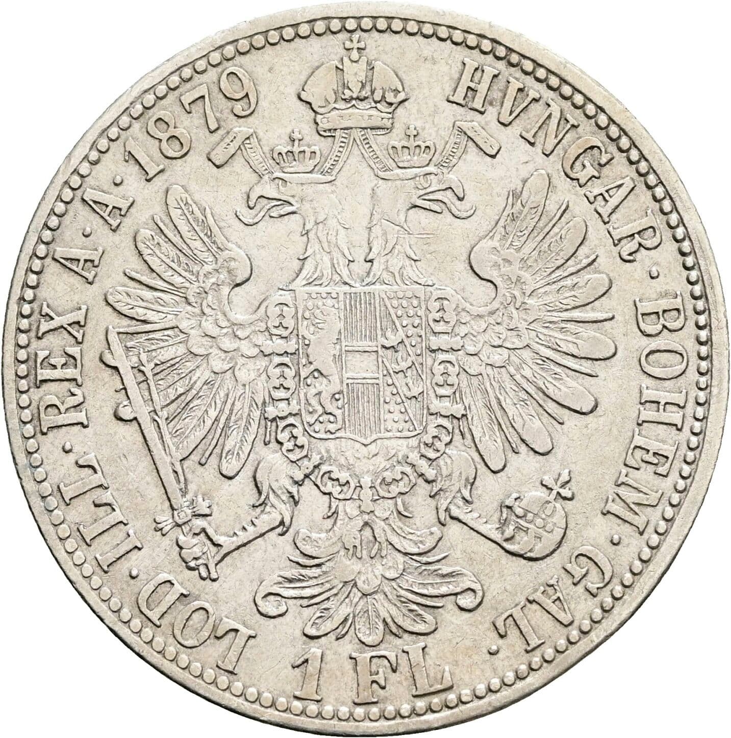 1 Gulden Franz Joseph I. 1848-1916 1879 – Rückseite