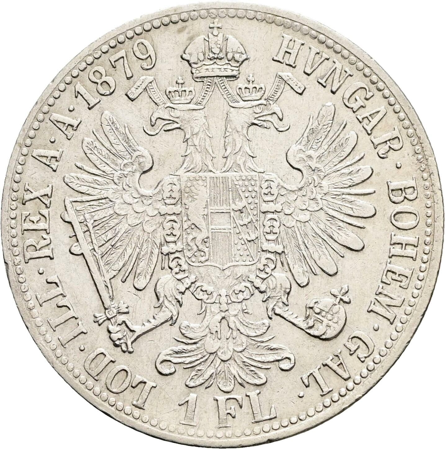 1 Gulden Franz Joseph I. 1848-1916 1879 – Rückseite