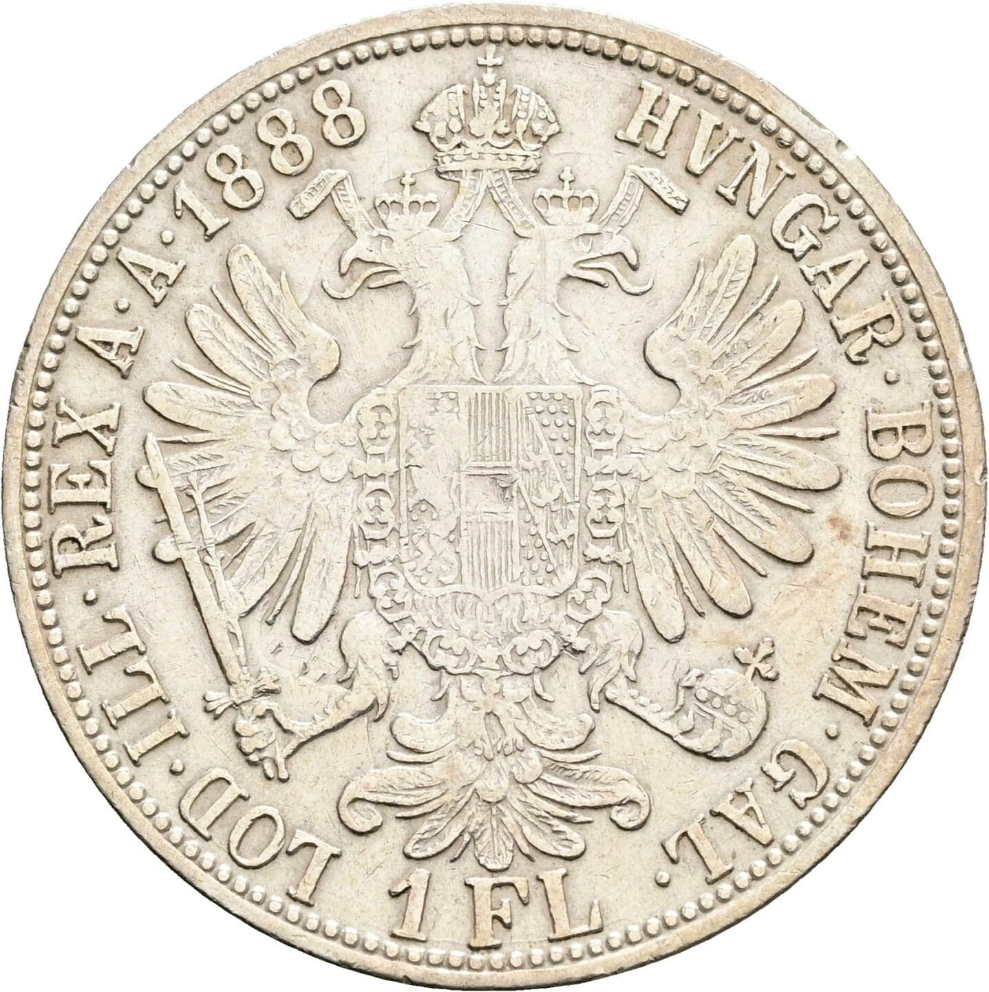 1 Gulden Franz Joseph I. 1848-1916 1888 – Rückseite