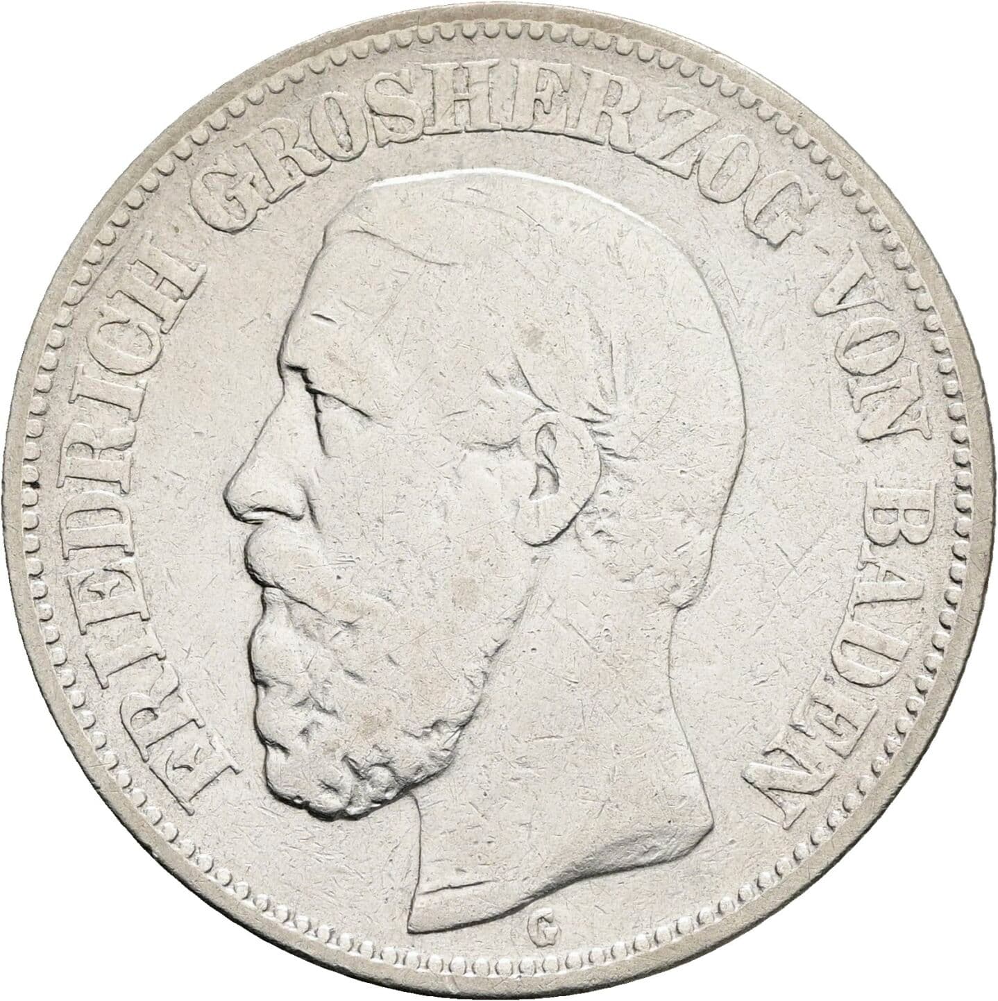 2 Mark Friedrich I. 1856-1907 1876 G – Vorderseite