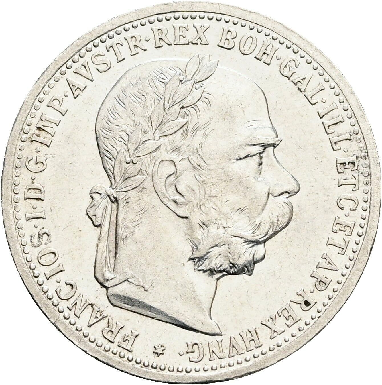 1 Krone Franz Joseph I. 1848-1916 1893 – Vorderseite