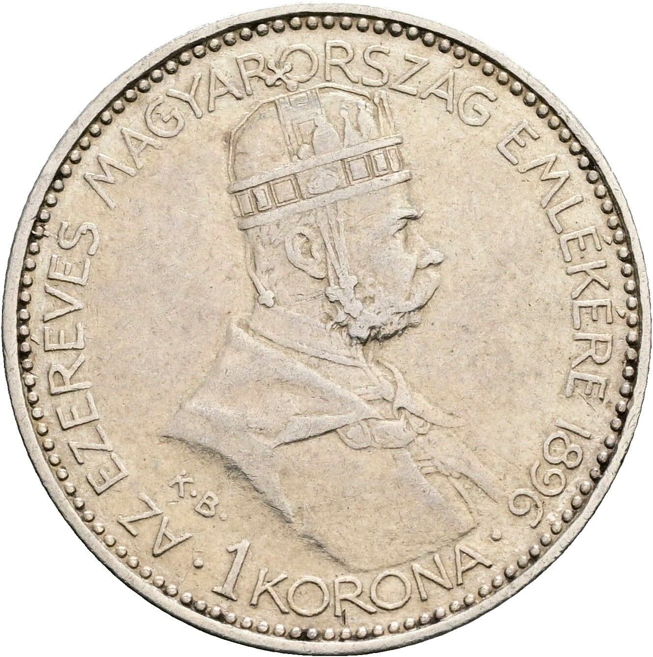 1 Korona Franz Joseph I. 1848-1916 1896 KB – Vorderseite