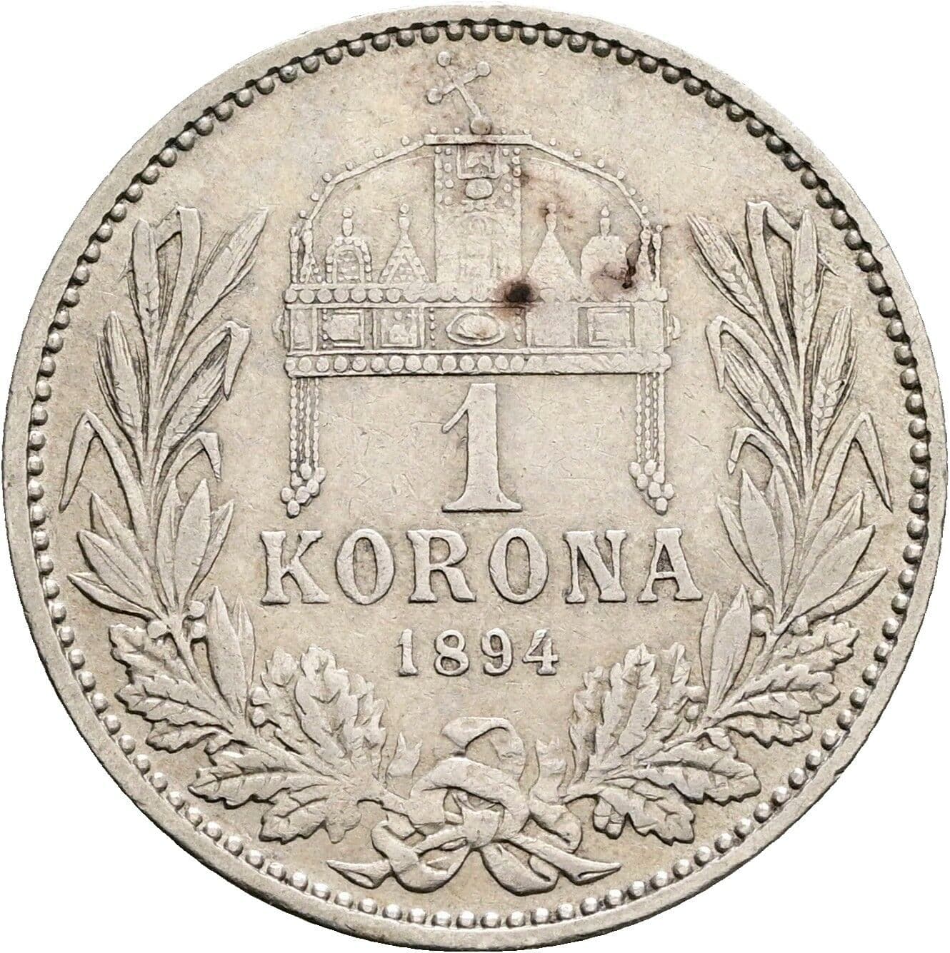 1 Korona Franz Joseph I. 1848-1916 1894 KB – Rückseite