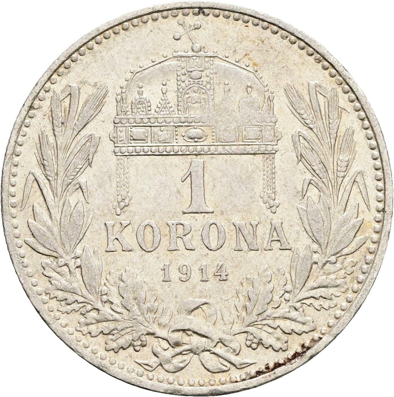 1 Korona Franz Joseph I. 1848-1916 1914 KB – Rückseite