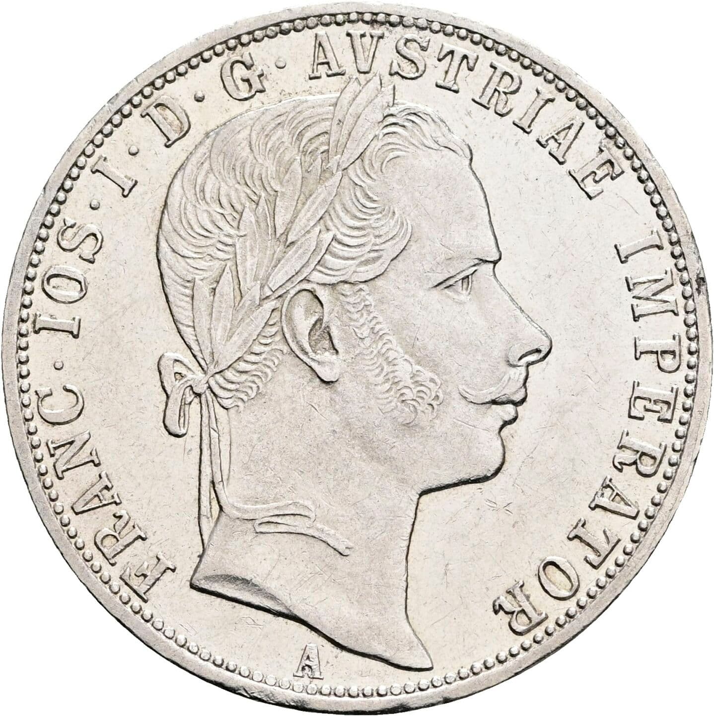 1 Gulden Franz Joseph I. 1848-1916 1860 A, Wien – Vorderseite