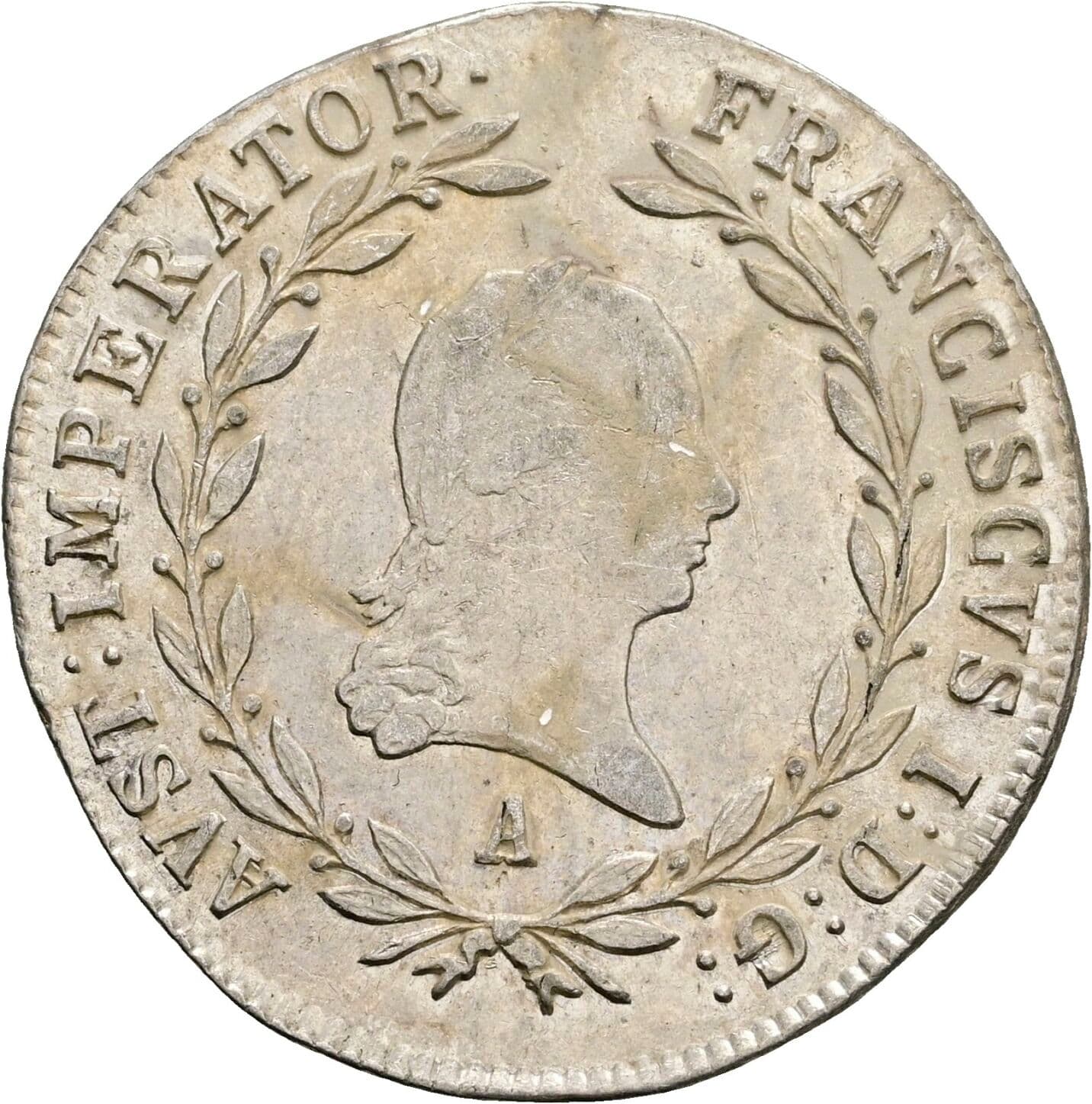 20 Kreuzer Franz II. (I). 1792-1835 1814 A – Vorderseite