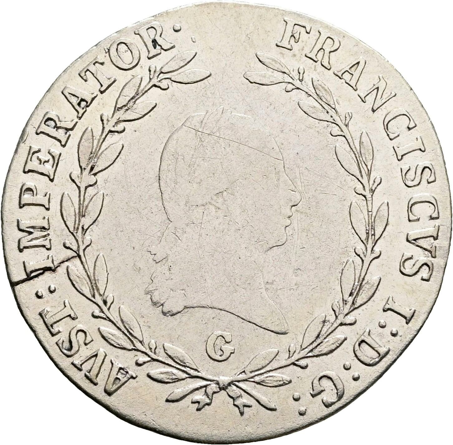 20 Kreuzer Franz II. (I). 1792-1835 1815 G – Vorderseite