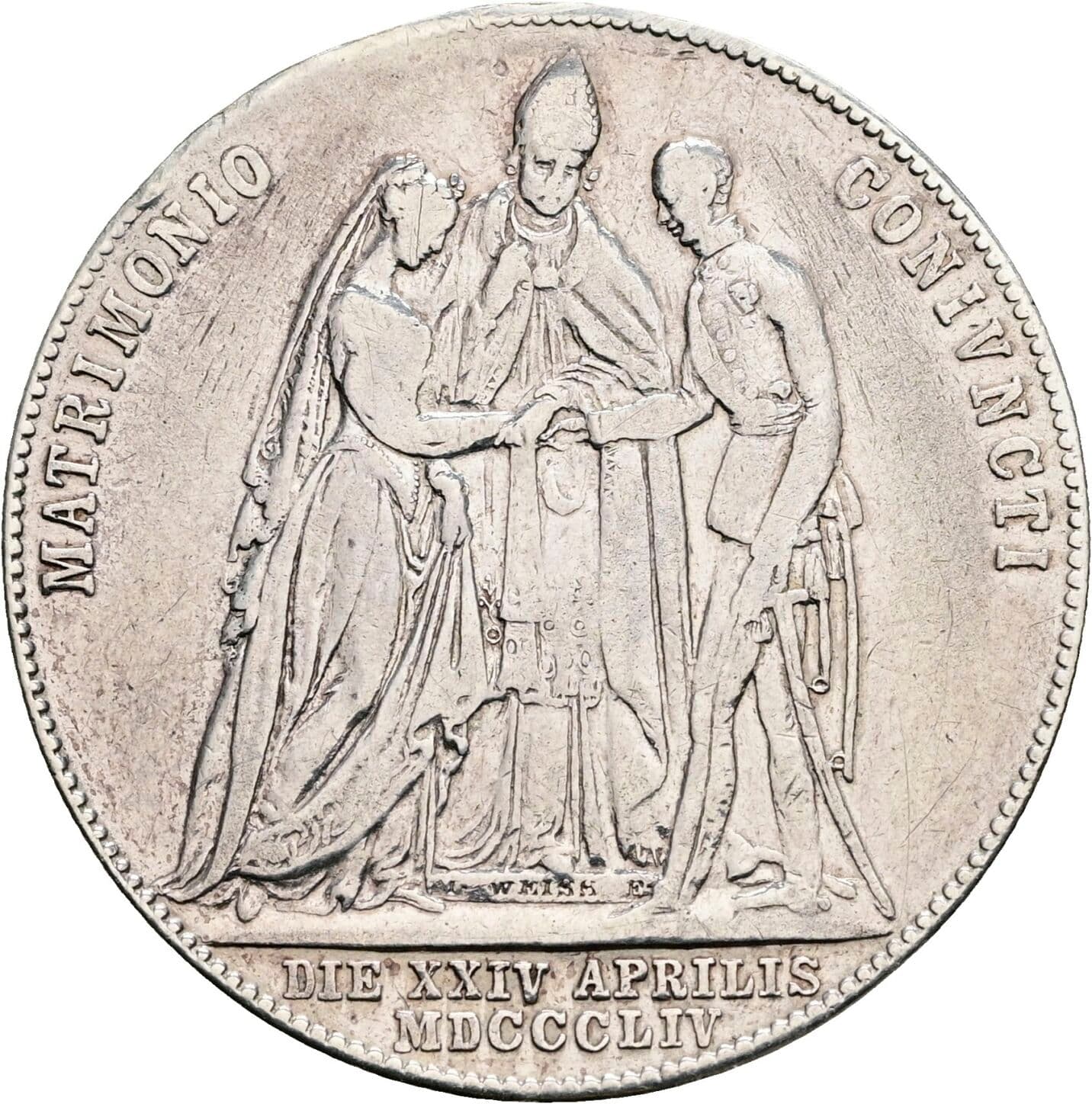 1 Gulden Franz Joseph I. 1848-1916 1854 A – Rückseite