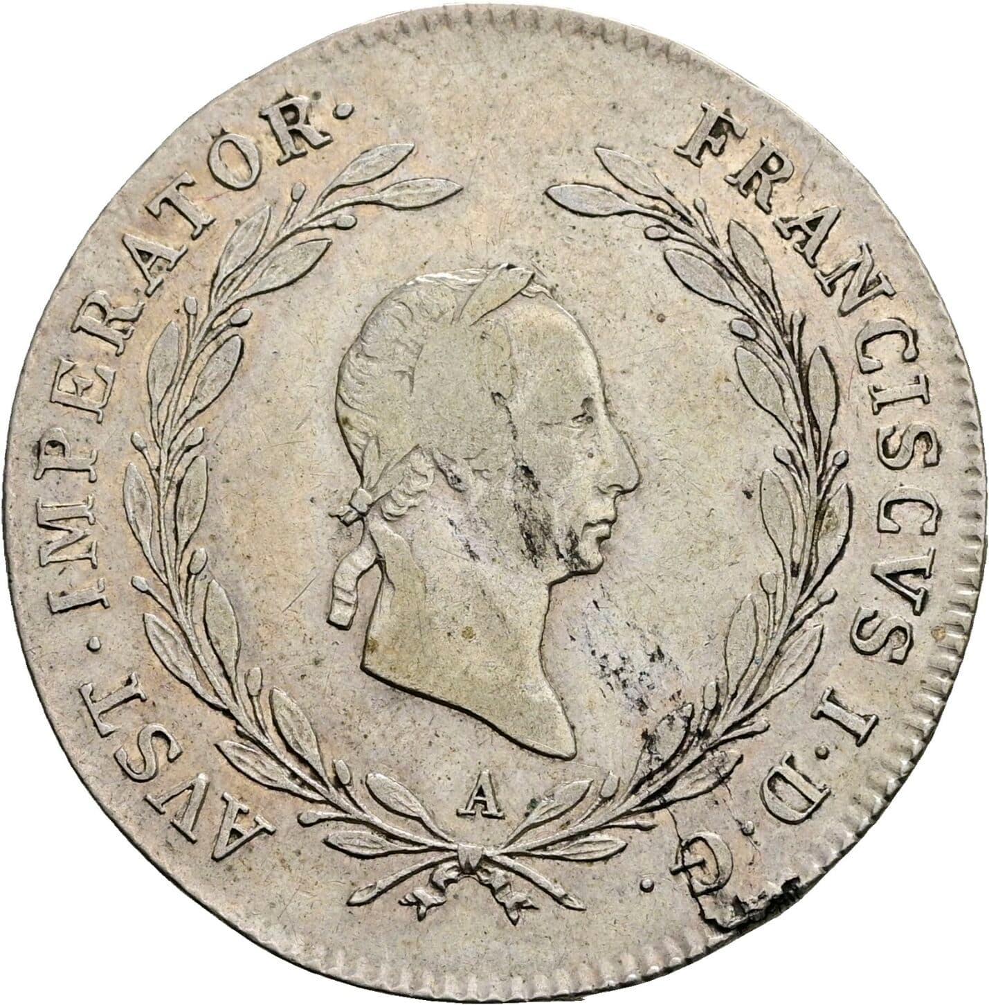20 Kreuzer Franz II.(I.) 1792-1835 1825 A, Wien – Vorderseite