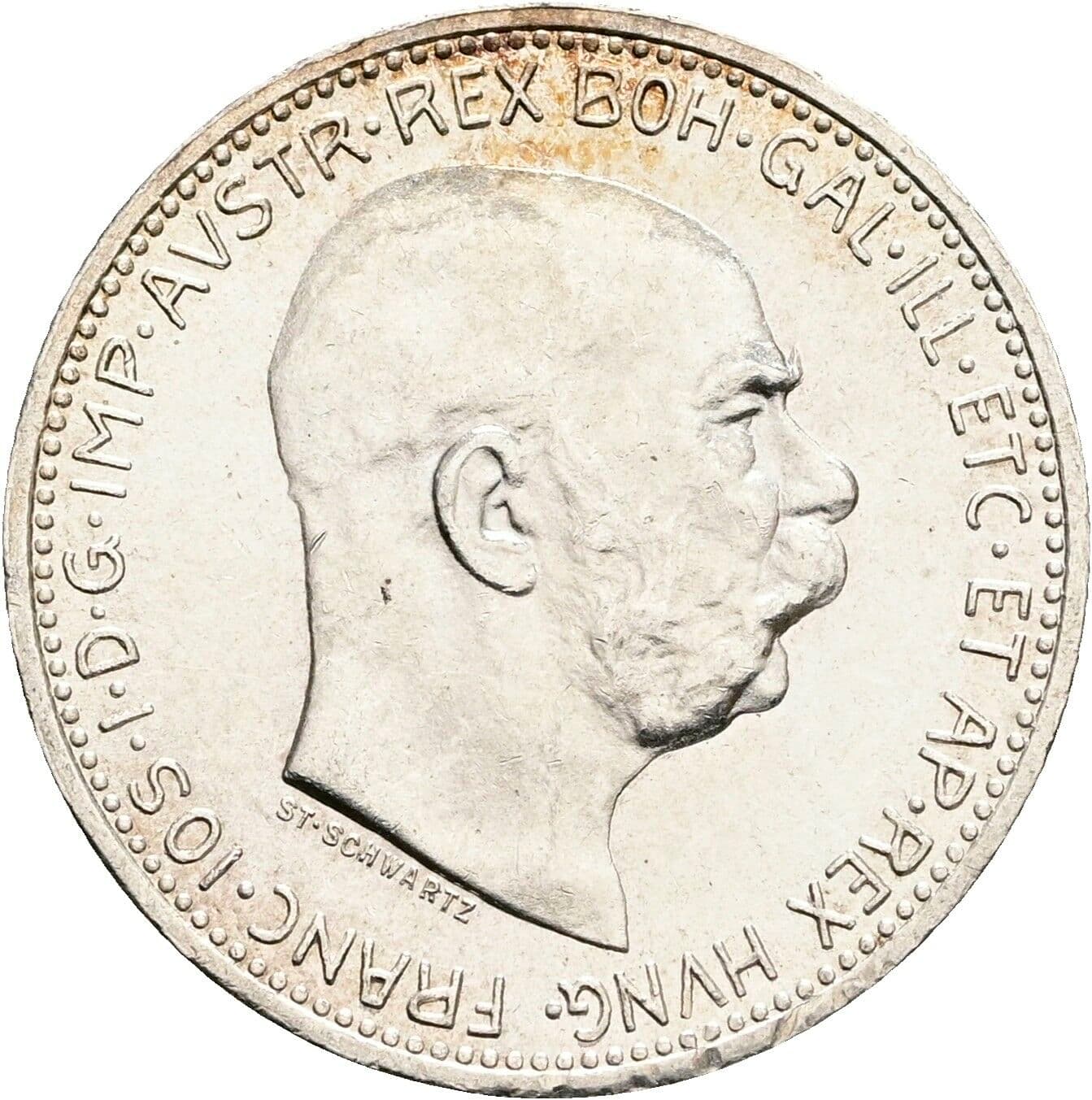 1 Krone Franz Joseph I. 1848-1916 1913 – Vorderseite