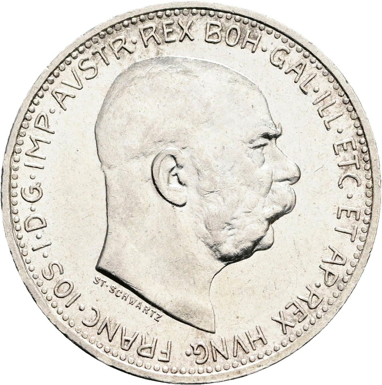1 Krone Franz Joseph I. 1848-1916 1914 – Vorderseite